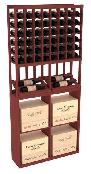 Elementcollection 8 Column Side Display 96 Case Combo Oak Stained