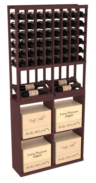 Elementcollection 8 Column Side Display 96 Case Combo Oak Stained