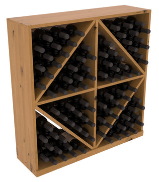 Elementcollection Diamond Wine Bin With Top Oak Stained