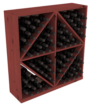 Elementcollection Diamond Wine Bin With Top Cherry Stained