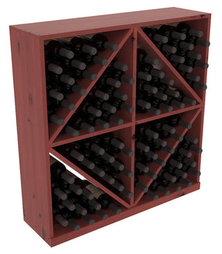 Elementcollection Diamond Wine Bin With Top Cherry Stained