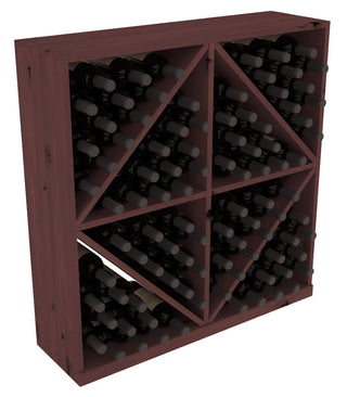 Elementcollection Diamond Wine Bin With Top Walnut Stained