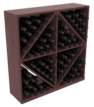 Elementcollection Diamond Wine Bin With Top Walnut Stained