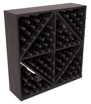Elementcollection Diamond Wine Bin With Top Black Stained