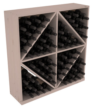 Elementcollection Diamond Wine Bin With Top Greywash Stained