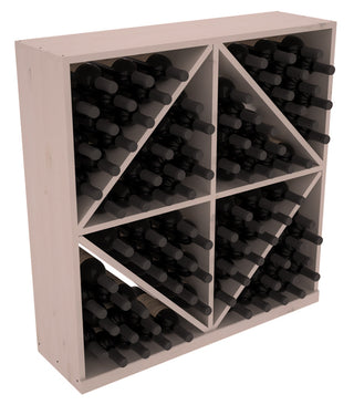 Elementcollection Diamond Wine Bin With Top Greywash Stained