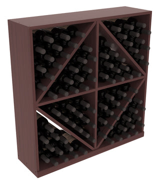 Elementcollection Diamond Wine Bin With Top Walnut Stained