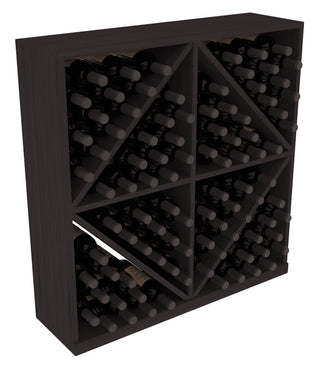 Elementcollection Diamond Wine Bin With Top Black Stained