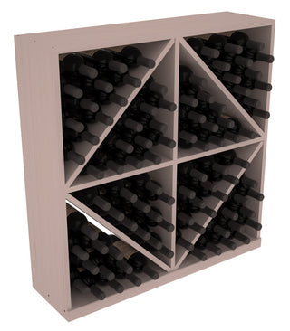 Elementcollection Diamond Wine Bin With Top Greywash Stained