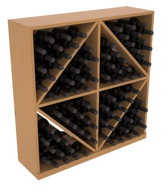 Elementcollection Diamond Wine Bin With Top Oak Stained