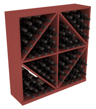 Elementcollection Diamond Wine Bin With Top Cherry Stained