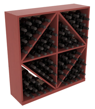 Elementcollection Diamond Wine Bin With Top Cherry Stained