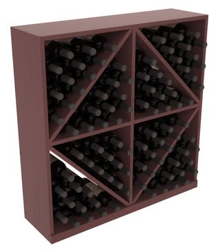 Elementcollection Diamond Wine Bin With Top Walnut Stained
