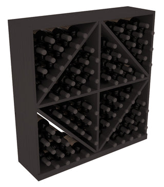 Elementcollection Diamond Wine Bin With Top Black Stained