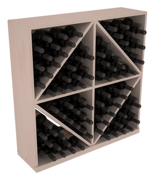 Elementcollection Diamond Wine Bin With Top Greywash Stained