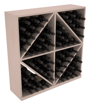 Elementcollection Diamond Wine Bin With Top Greywash Stained
