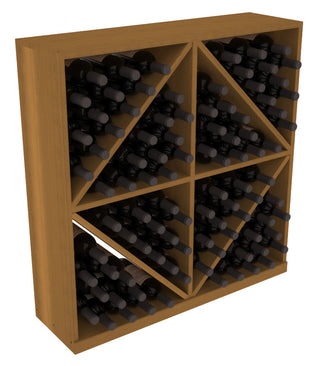 Elementcollection Diamond Wine Bin With Top Oak Stained