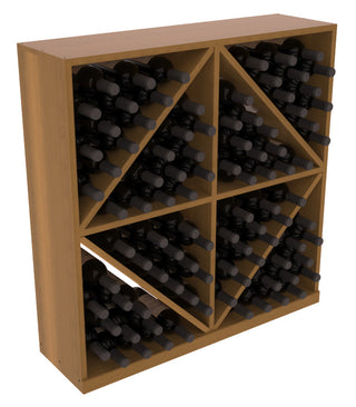 Elementcollection Diamond Wine Bin With Top Oak Stained