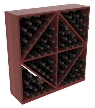 Elementcollection Diamond Wine Bin With Top Cherry Stained