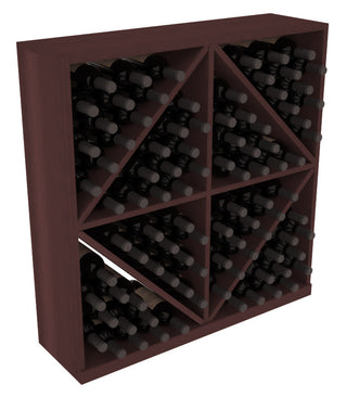 Elementcollection Diamond Wine Bin With Top Walnut Stained