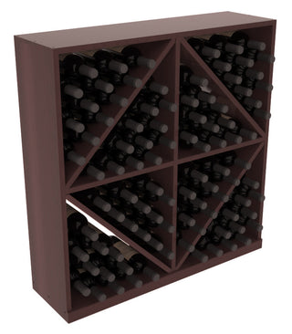 Elementcollection Diamond Wine Bin With Top Walnut Stained