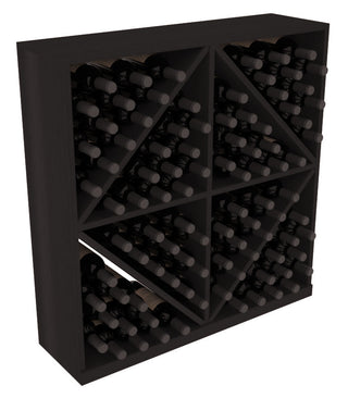 Elementcollection Diamond Wine Bin With Top Black Stained
