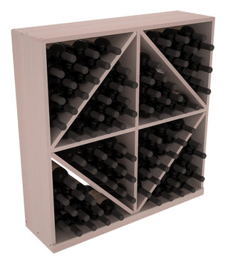 Elementcollection Diamond Wine Bin With Top Greywash Stained