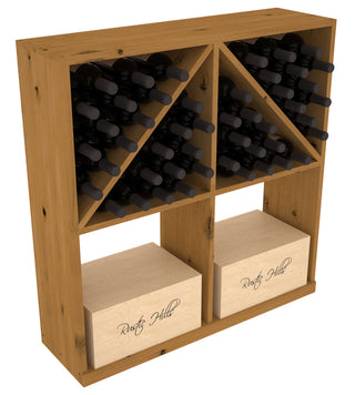 Elementcollection Solid Case Wine Bottle Bin With Top 1 Oak Stained