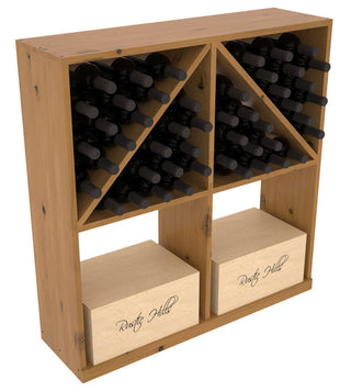 Elementcollection Solid Case Wine Bottle Bin With Top 1 Oak Stained