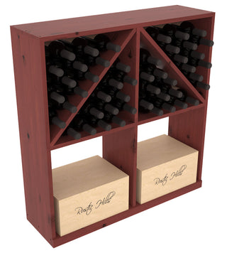 Elementcollection Solid Case Wine Bottle Bin With Top 1 Walnut Stained