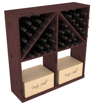 Elementcollection Solid Case Wine Bottle Bin With Top 1 Walnut Stained