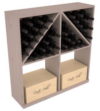 Elementcollection Solid Case Wine Bottle Bin With Top 1 Greywash Stained