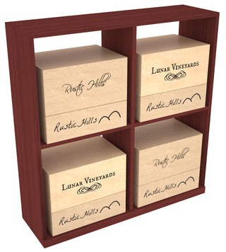 Elementcollection Solid Case Wine Bin With Top Greywash Stained
