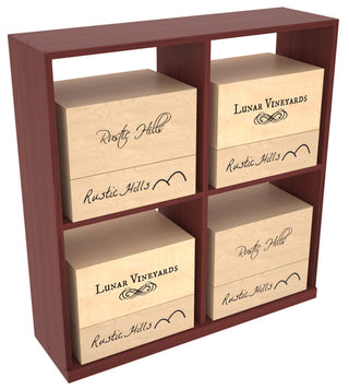Elementcollection Solid Case Wine Bin With Top Greywash Stained