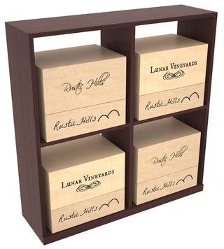 Elementcollection Solid Case Wine Bin Walnut Stained
