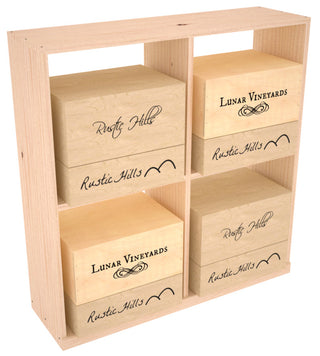 Elementcollection Solid Case Wine Bin With Top Walnut Stained