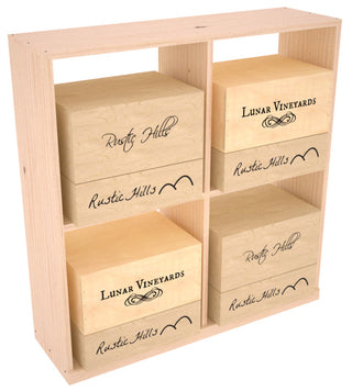 Elementcollection Solid Case Wine Bin With Top Walnut Stained