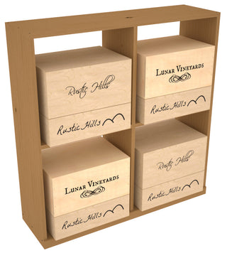 Elementcollection Solid Case Wine Bin With Top Black Stained