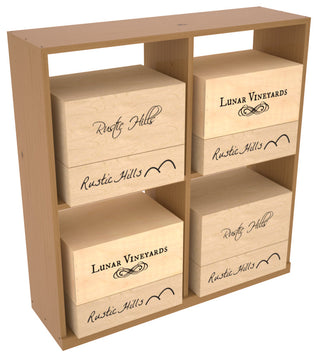 Elementcollection Solid Case Wine Bin With Top Black Stained
