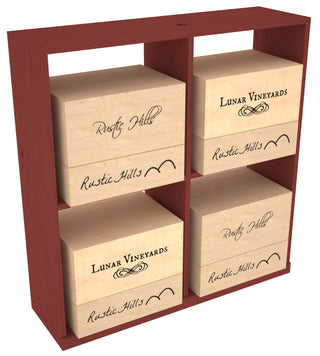 Elementcollection Solid Case Wine Bin With Top Greywash Stained