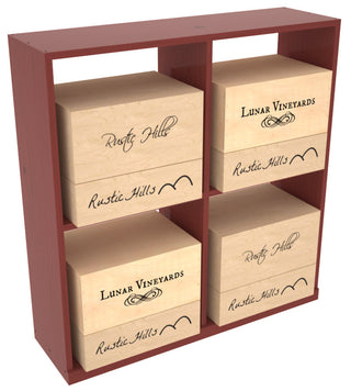 Elementcollection Solid Case Wine Bin With Top Greywash Stained