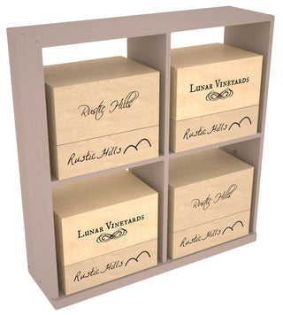 Elementcollection Solid Case Wine Bin With Top Cherry Stained
