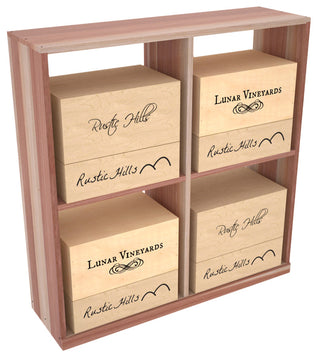 Elementcollection Solid Case Wine Bin With Top Walnut Stained