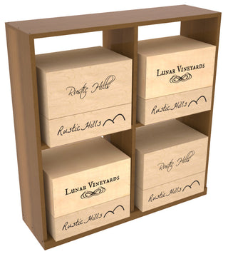Elementcollection Solid Case Wine Bin With Top Black Stained