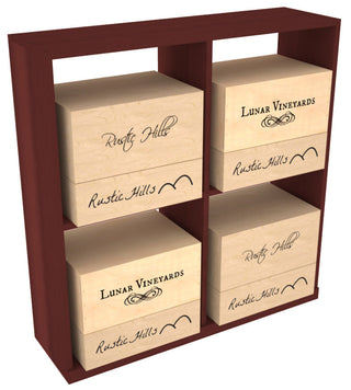 Elementcollection Solid Case Wine Bin With Top Greywash Stained