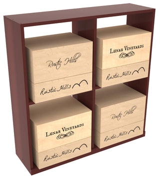 Elementcollection Solid Case Wine Bin With Top Greywash Stained