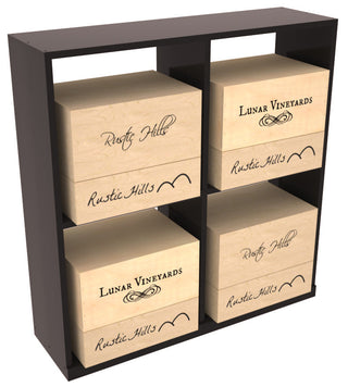 Elementcollection Solid Case Wine Bin With Top Oak Stained