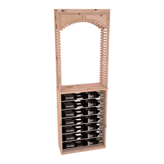 Elementcollection 26 Cellar Arch Horizontal Display Combo Black Metal Rail Walnut Stained