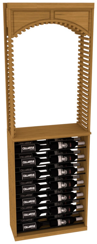 Elementcollection 26 Cellar Arch Horizontal Display Combo Black Metal Rail Oak Stained