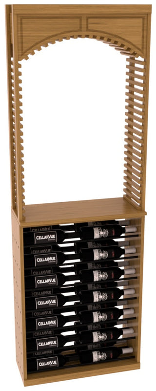 Elementcollection 26 Cellar Arch Horizontal Display Combo Black Metal Rail Oak Stained